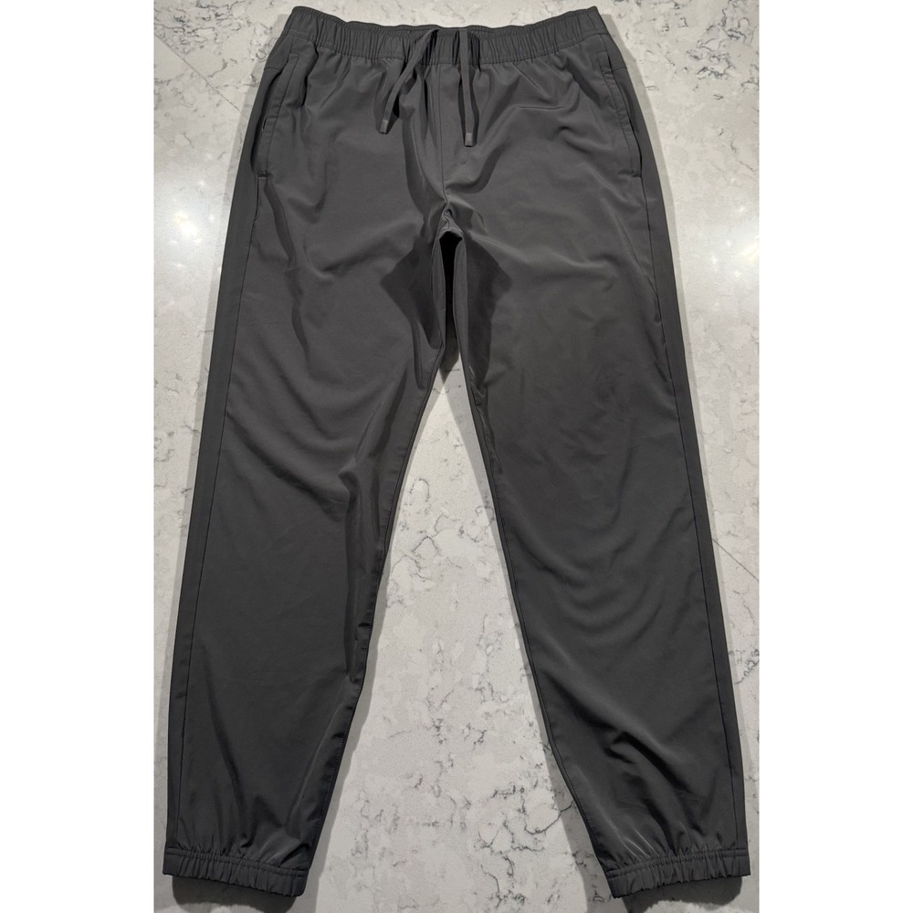 Soybu Mens Woven Joggers Gray 4-Way Stretch Athletic Performance Pants Large